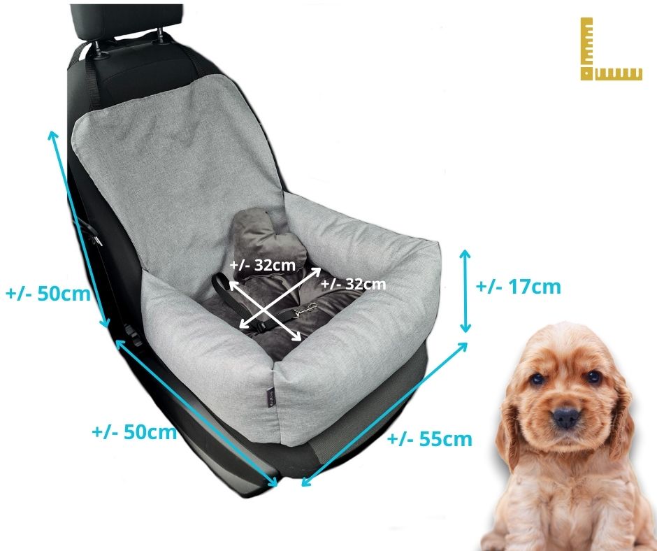 KryKas - fotelik dla psa do auta Exclusive Plus - wymiary
