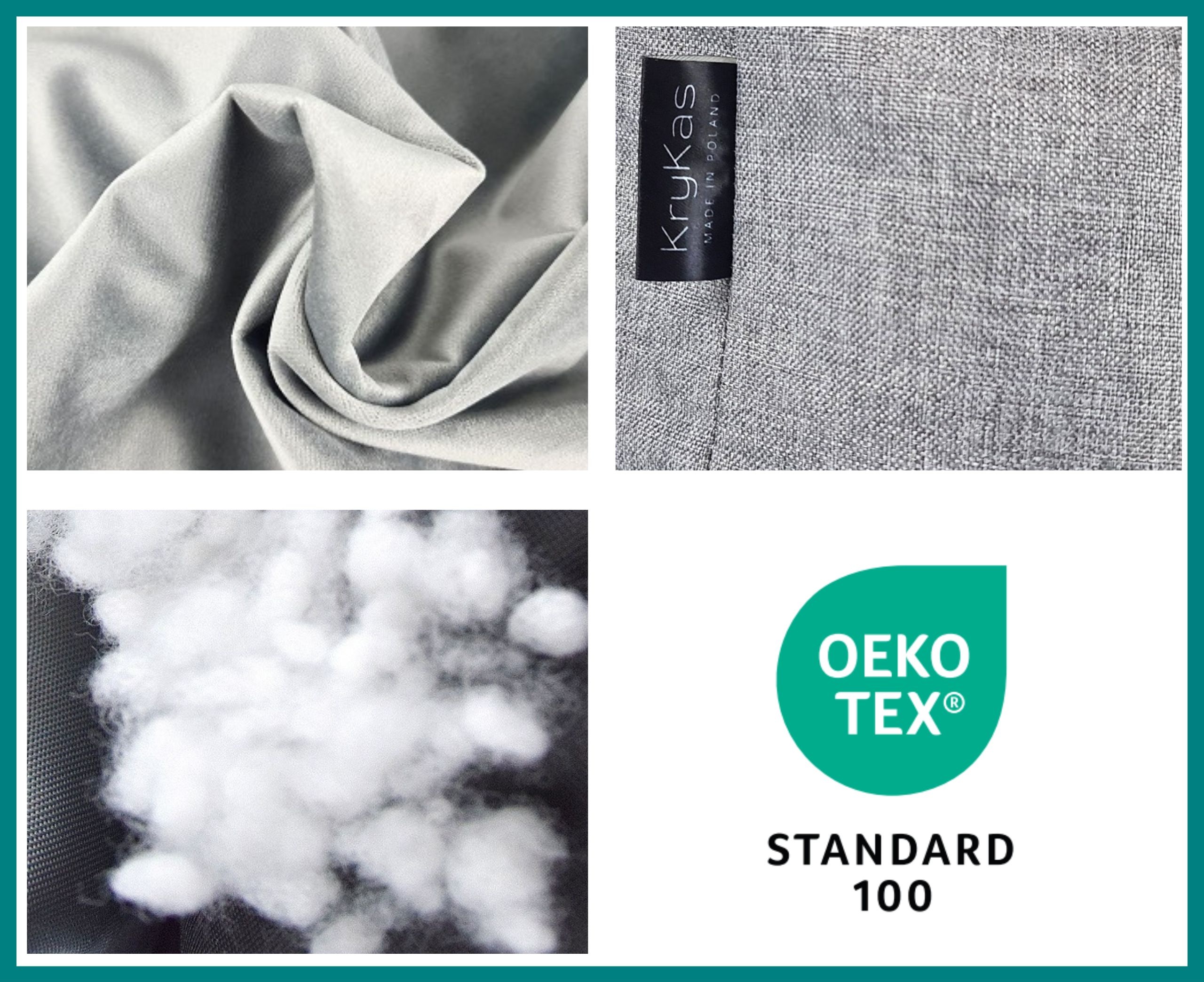 KryKas-fotelik samochodowy dla psa Exclusive - certyfikowane tkaniny i wypełnienie