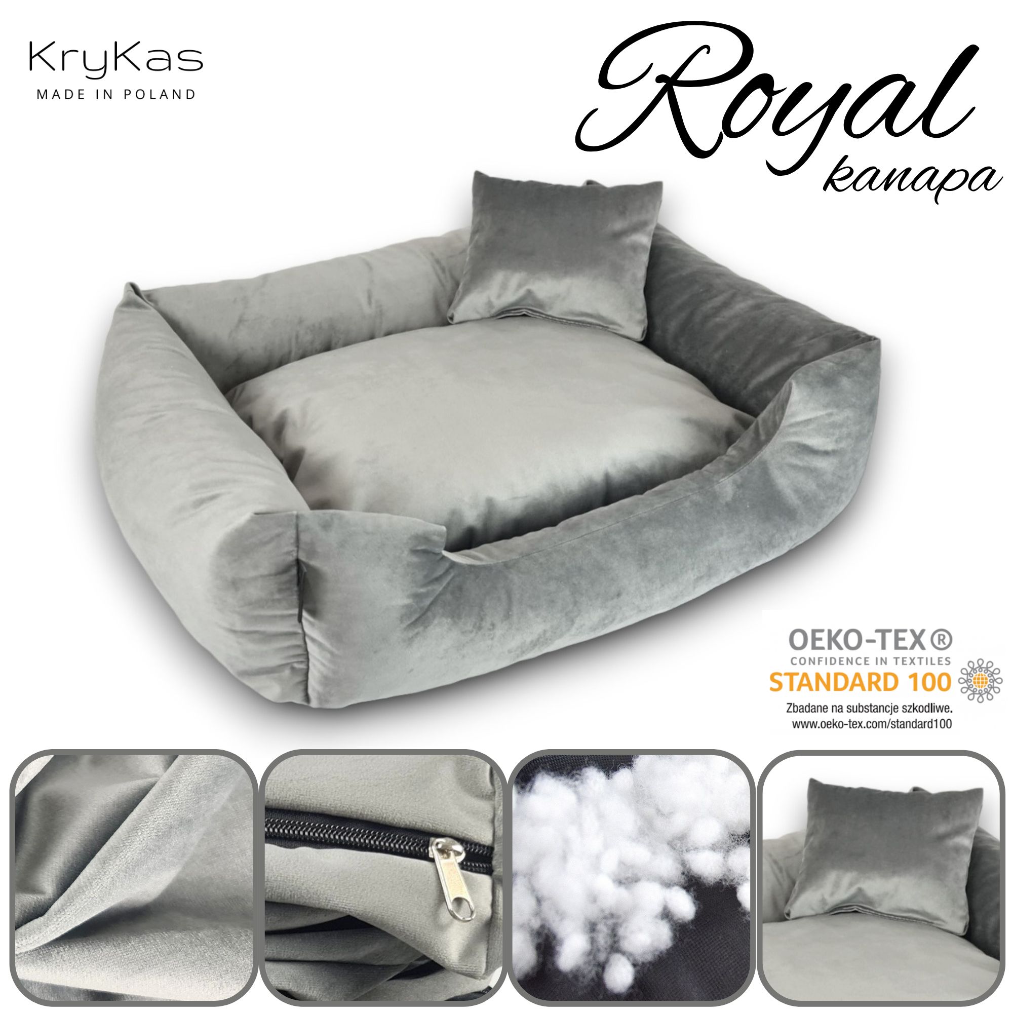 KryKas- legowisko kanapa dla psa - Royal