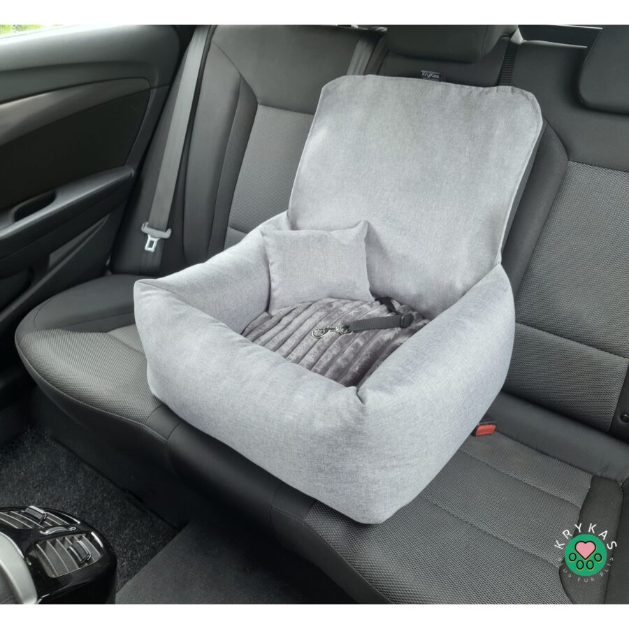 KryKas – fotelik samochodowy dla psa Comfort Cozy- rozbieralny, modułowy – w samochodzie KryKas - fotelik samochodowy dla psa Comfort Cozy- rozbieralny, modułowy - w samochodzie