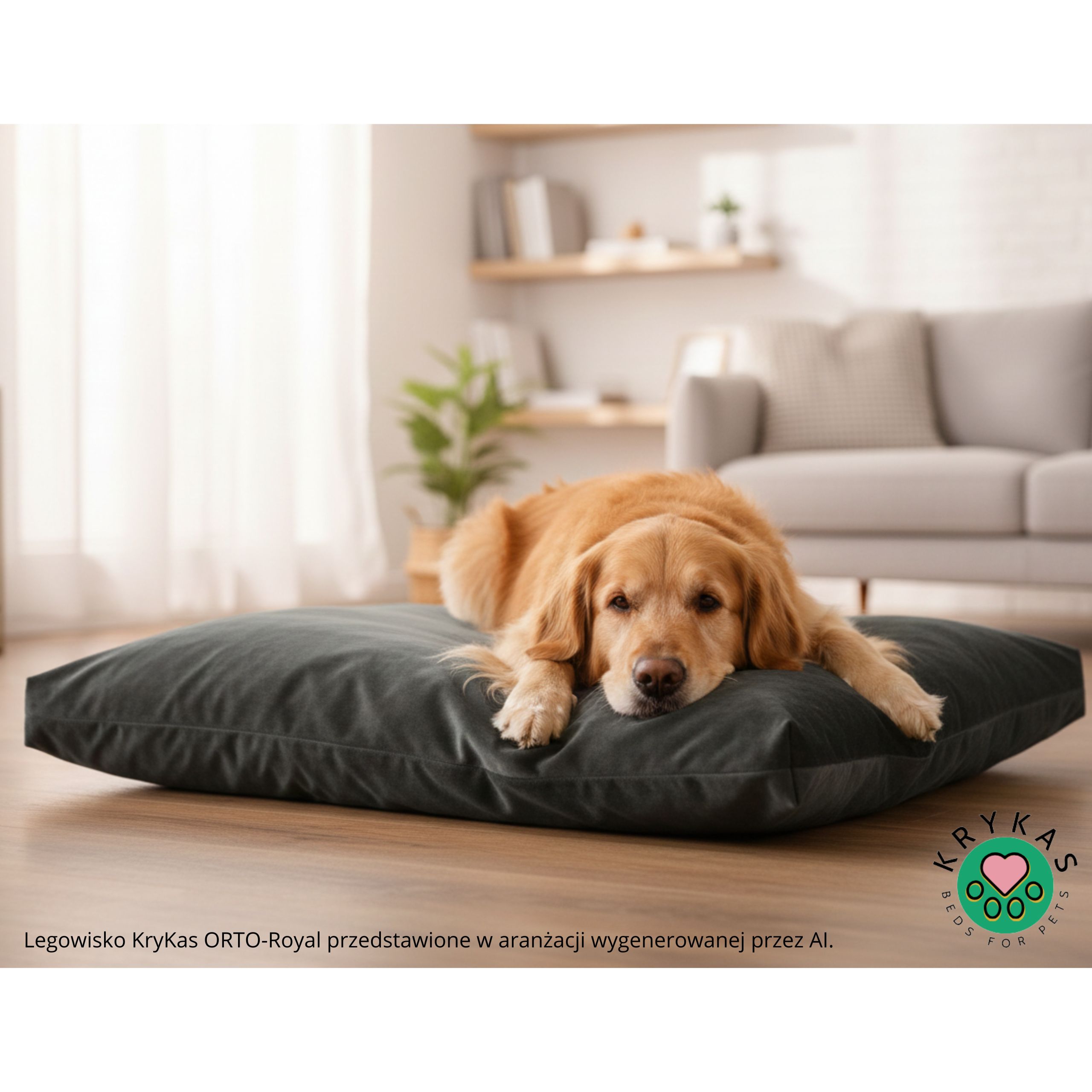 KryKas - legowisko ortopedyczne dla psa - ORTO-ROYAL-z memory visco 100% Memory Foam - w użyciu 1